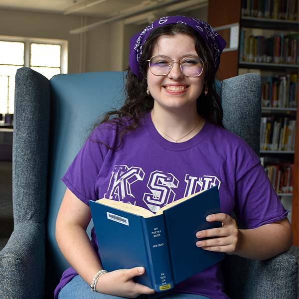 Kaleah McClure, a freshman in English from Olathe, Kansas.