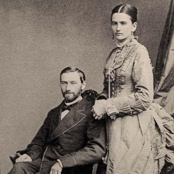 The Koester's toured Niagara Falls by carriage on Sept. 5, 1876. From left: Jennie Schmidt, Ludowine Schmidt, Francis Schmidt, Charley Schmidt, Sylvia Broughten Koester and Charles F. Koester.