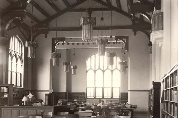 Interior 1943 view of the Great Room. 