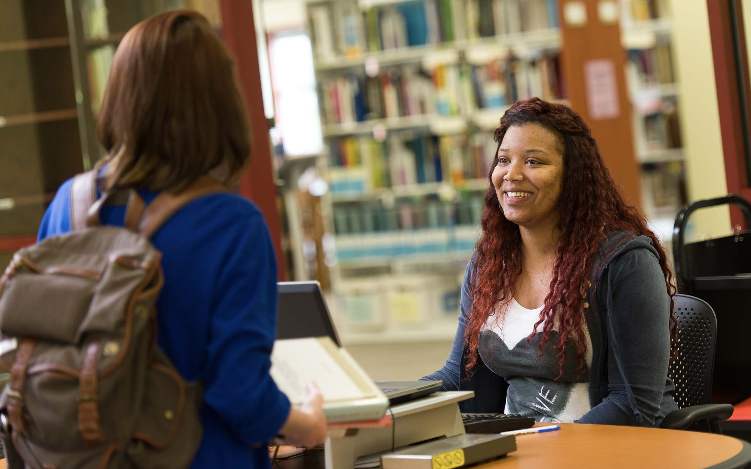 Library help desk.