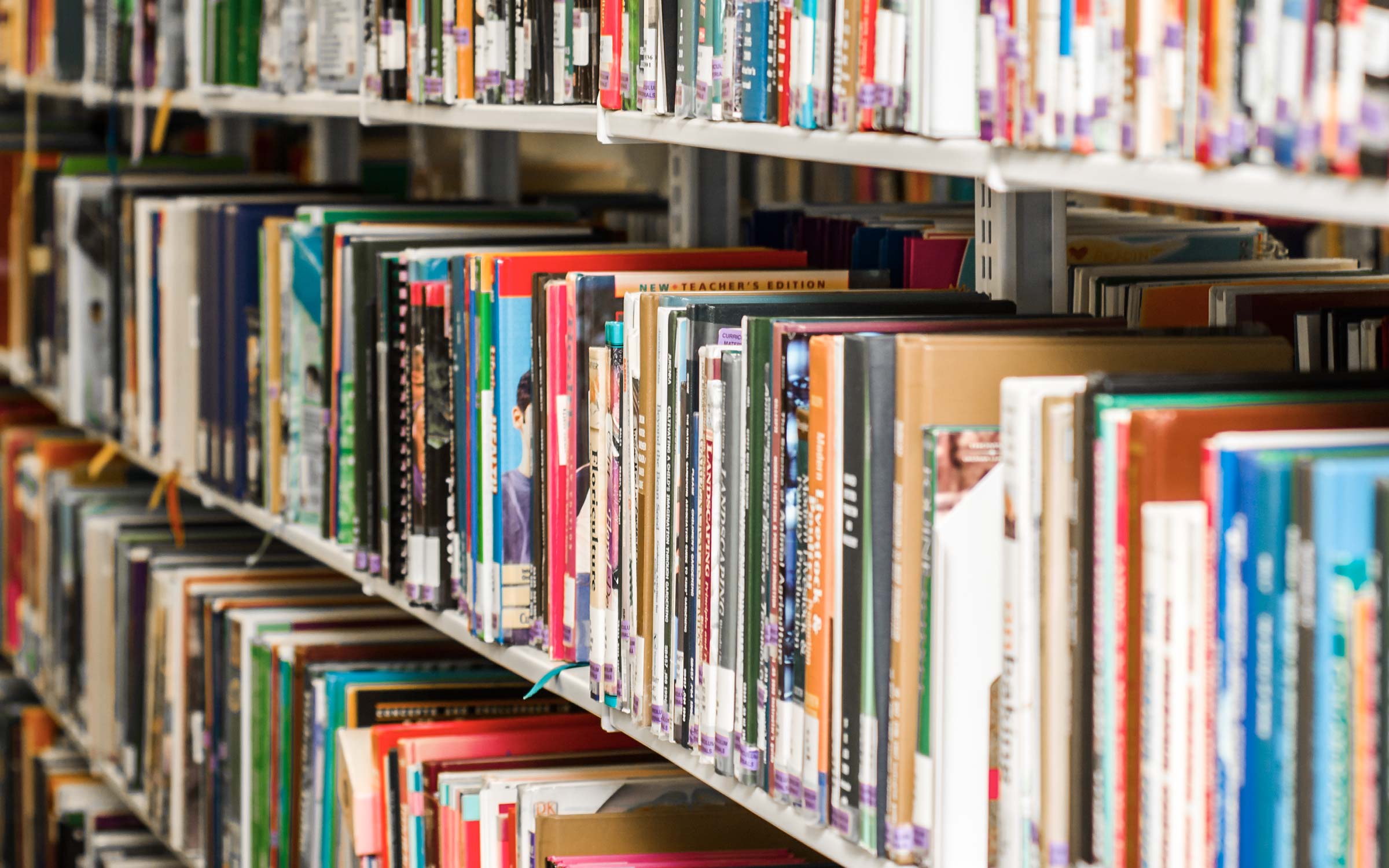 Rows of books.