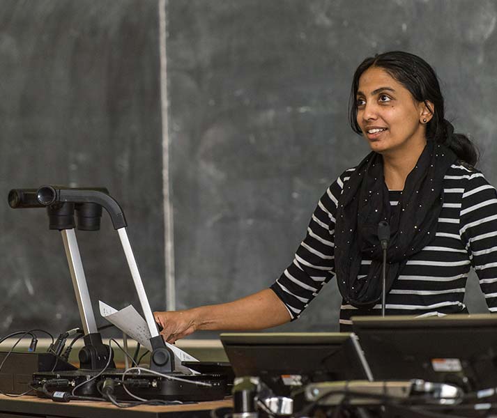 Faculty teaching open access class.