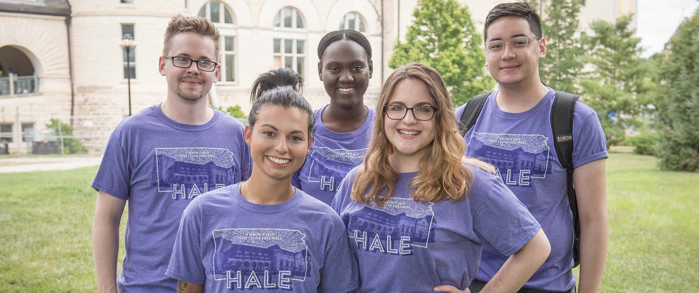 Libraries Student Ambassadors outside of Hale.