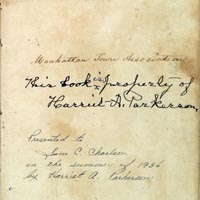 Cover of handwritten page